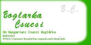 boglarka csucsi business card